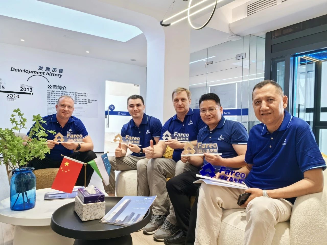 世界品质中国制造,海外骨干团队到法立奥电梯考察交流